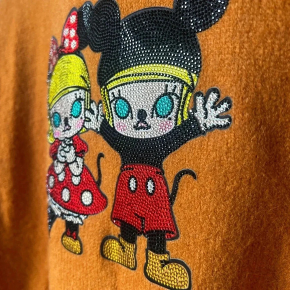 RARE Pop Mart Disney Mickey Minnie anime hoodie Japan Tokyo bedazzled sweatshirt - Picture 5 of 5